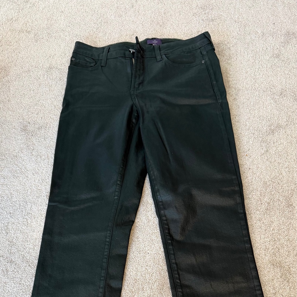 NYDJ Dark Green, slight shiny denim size 8/42